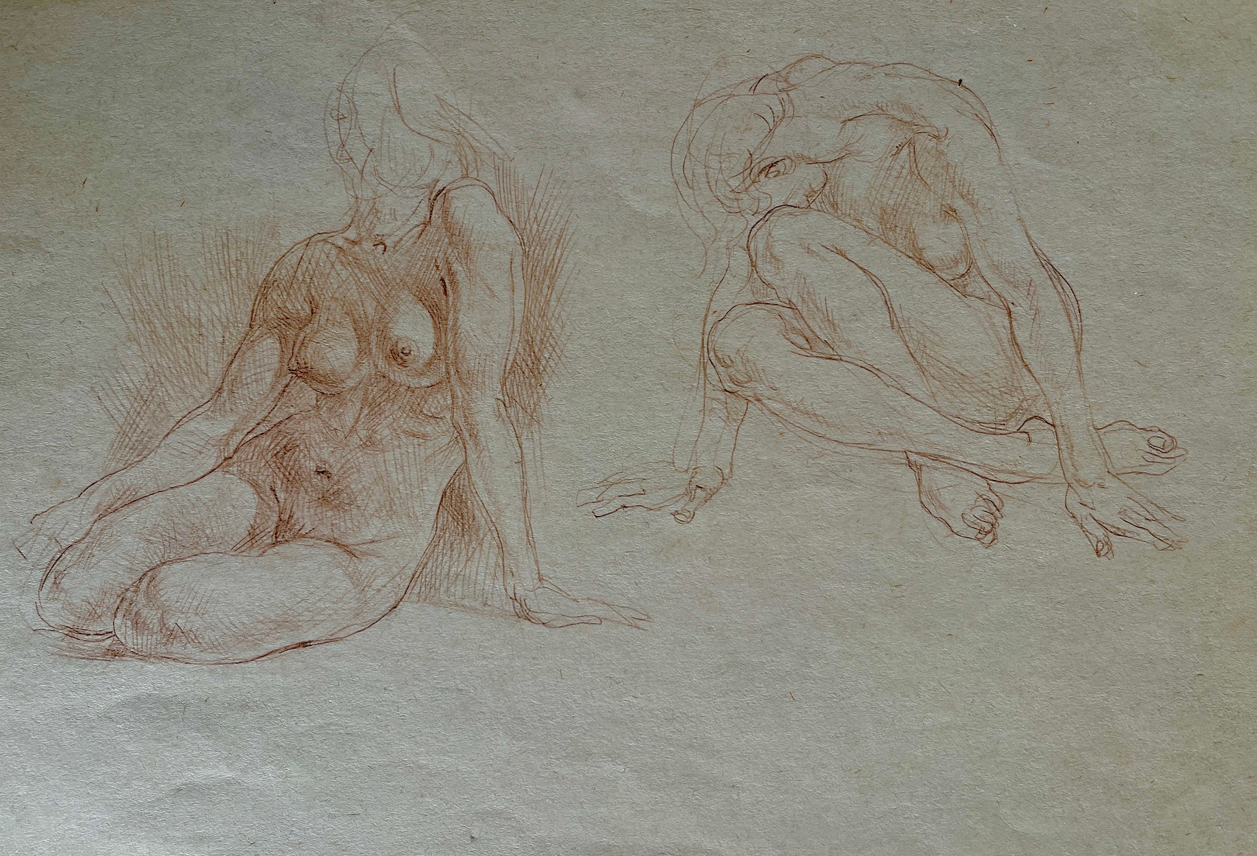 Duschanek, János: Woman nude study